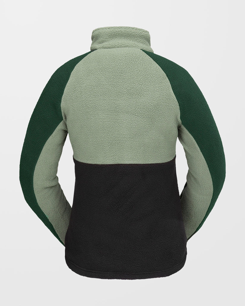 Demi Half Zip Sherpa - Lichen Green
