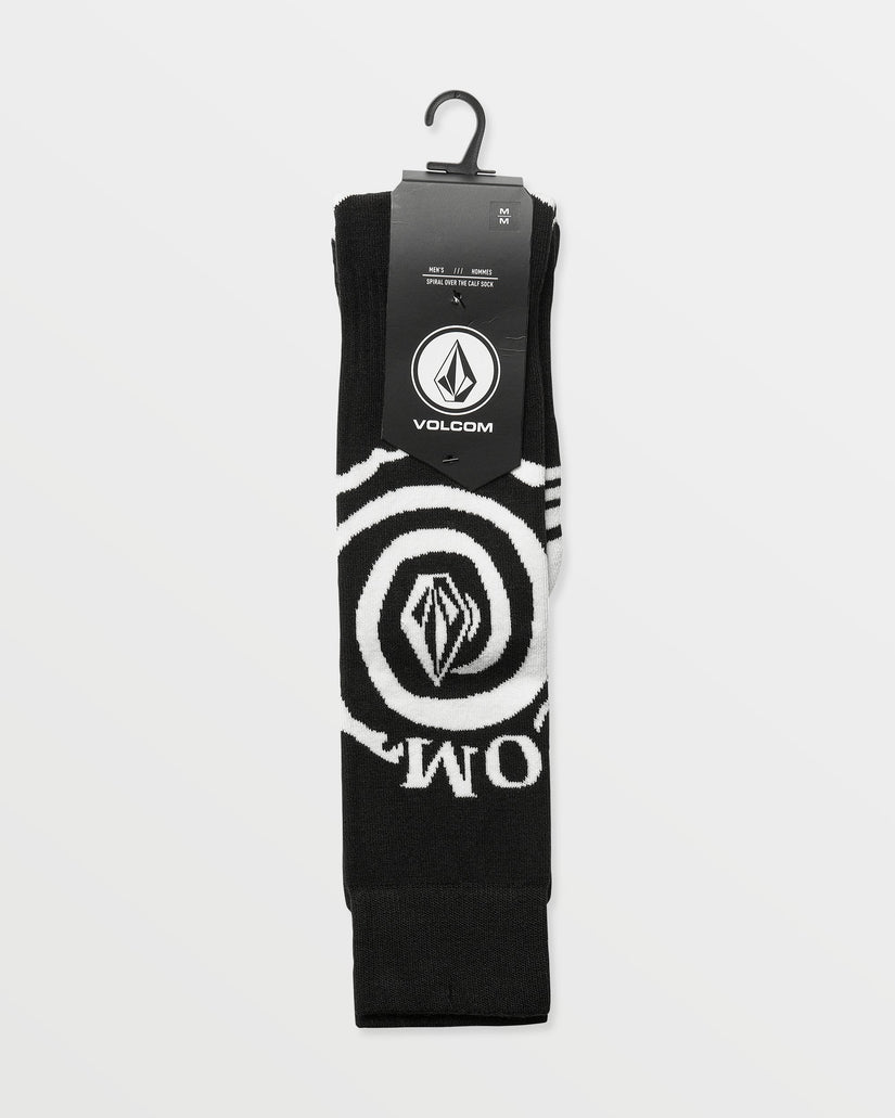 Spiral Over-The-Calf Socks - Black