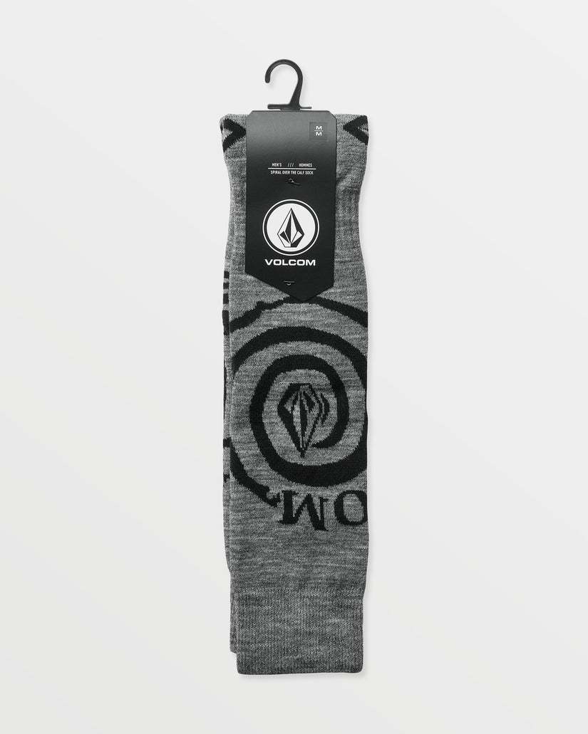 Spiral Over-The-Calf Socks - Heather Grey
