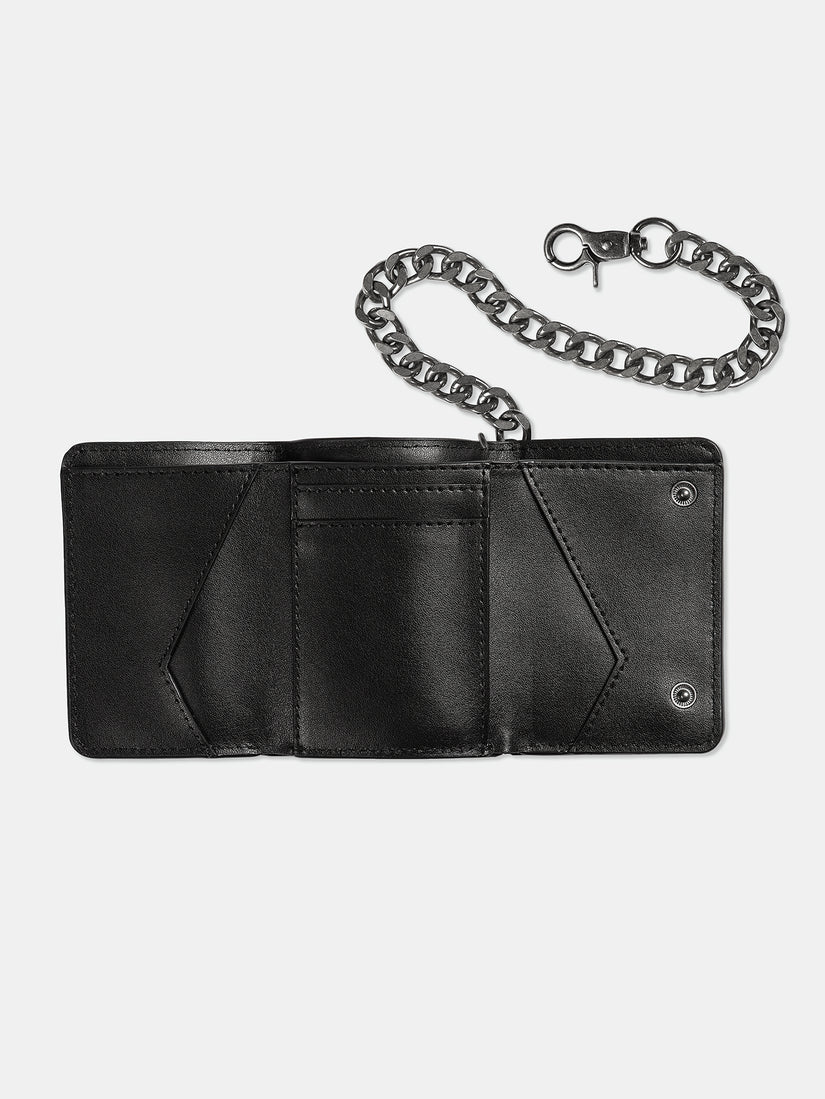V Ent Leather Wallet - BLACK