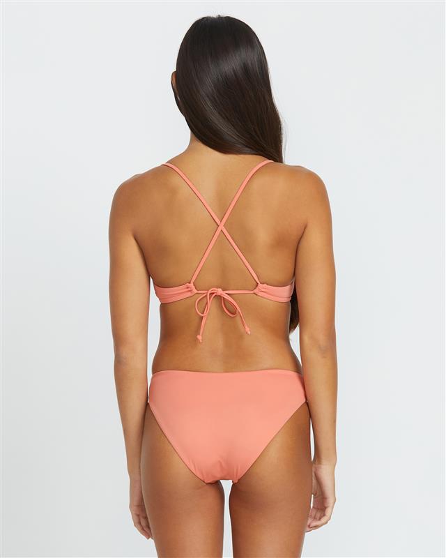 Simply Seamless X Back Halter Bikini Top - SUNSET