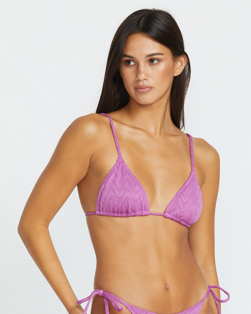 V Baby Slide Triangle Bikini Top - IRIS PURPLE