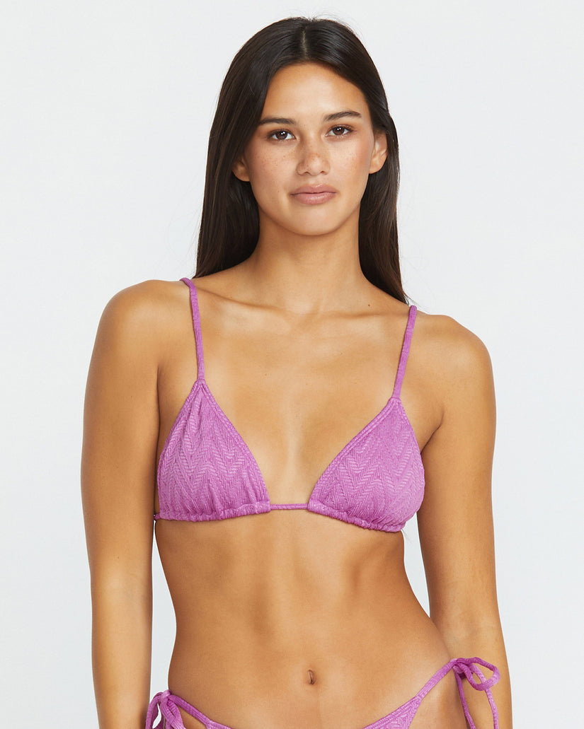 V Baby Slide Triangle Bikini Top - IRIS PURPLE