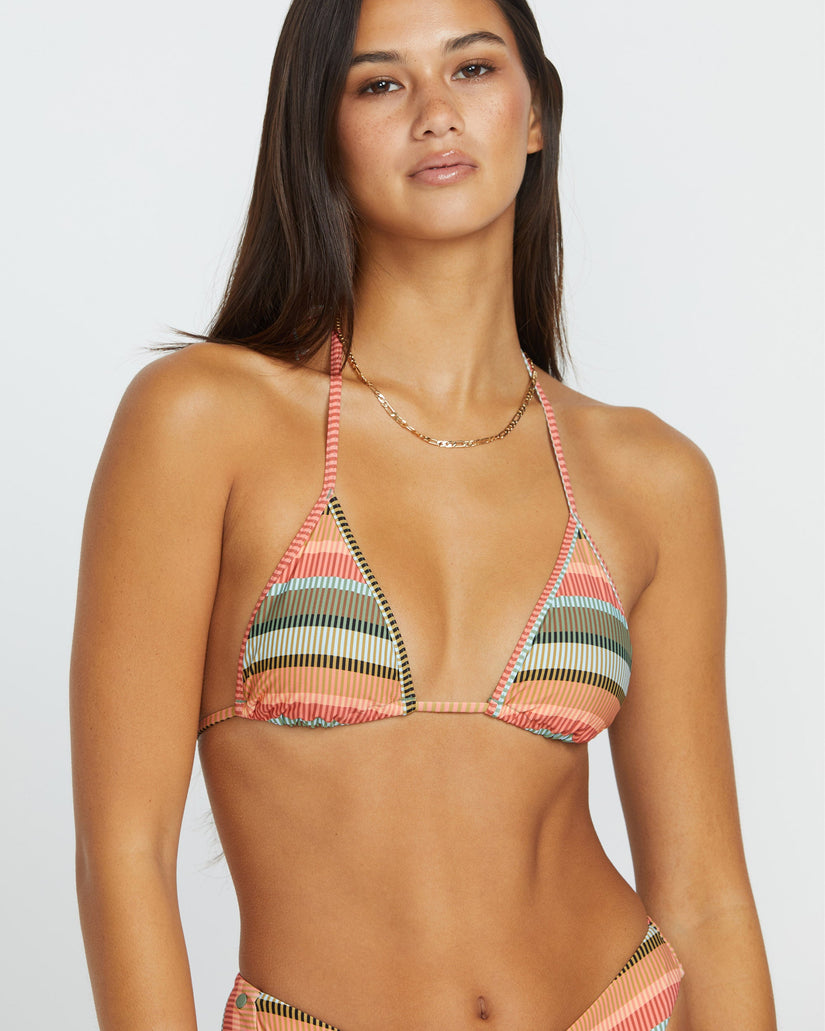 Sol Song Slide Triangle Bikini Top - MULTI