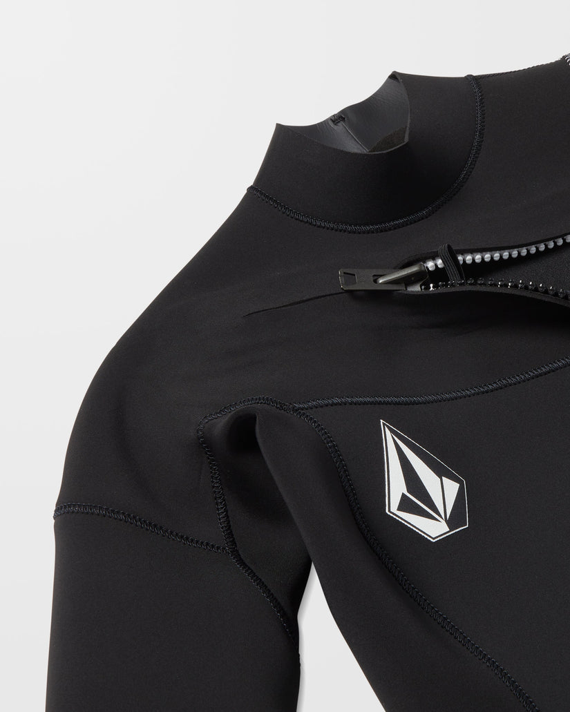 4/3Mm Chest Zip Wetsuit - Black