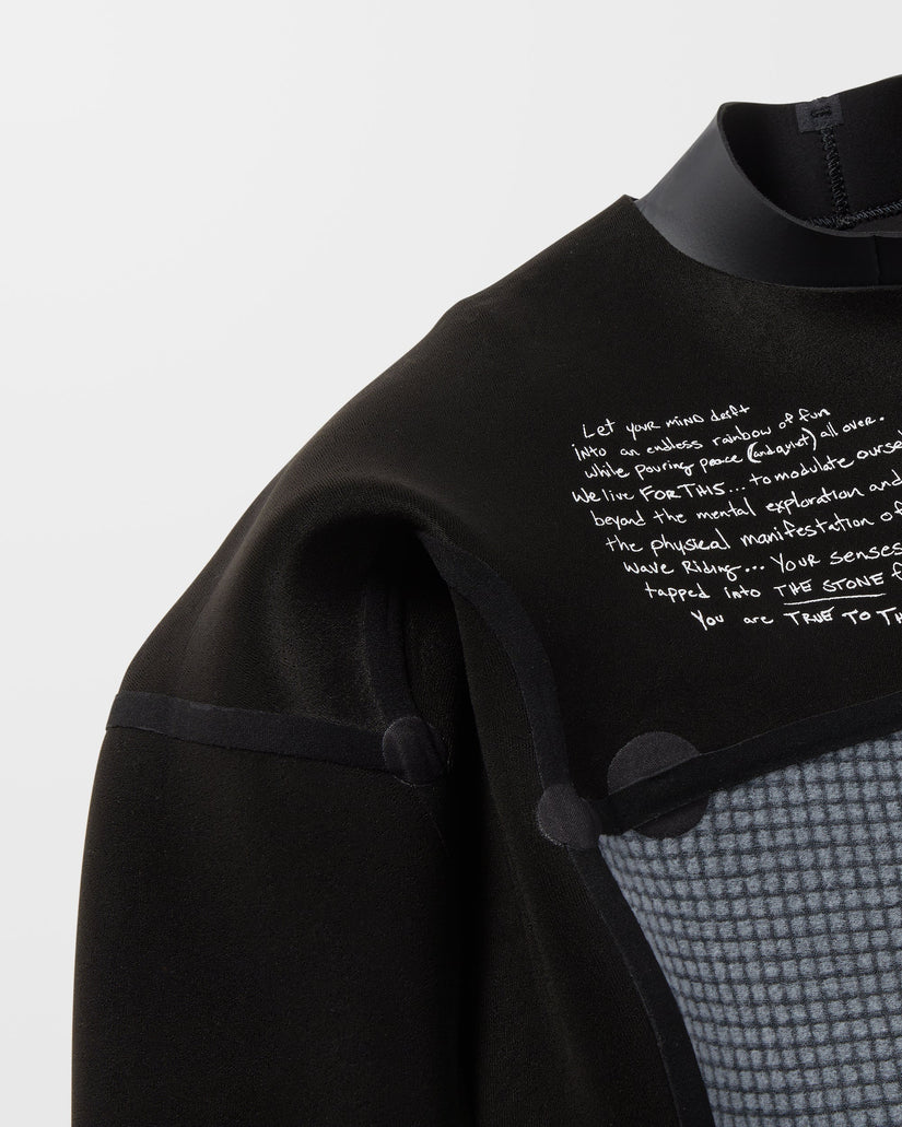 4/3Mm Chest Zip Wetsuit - Black