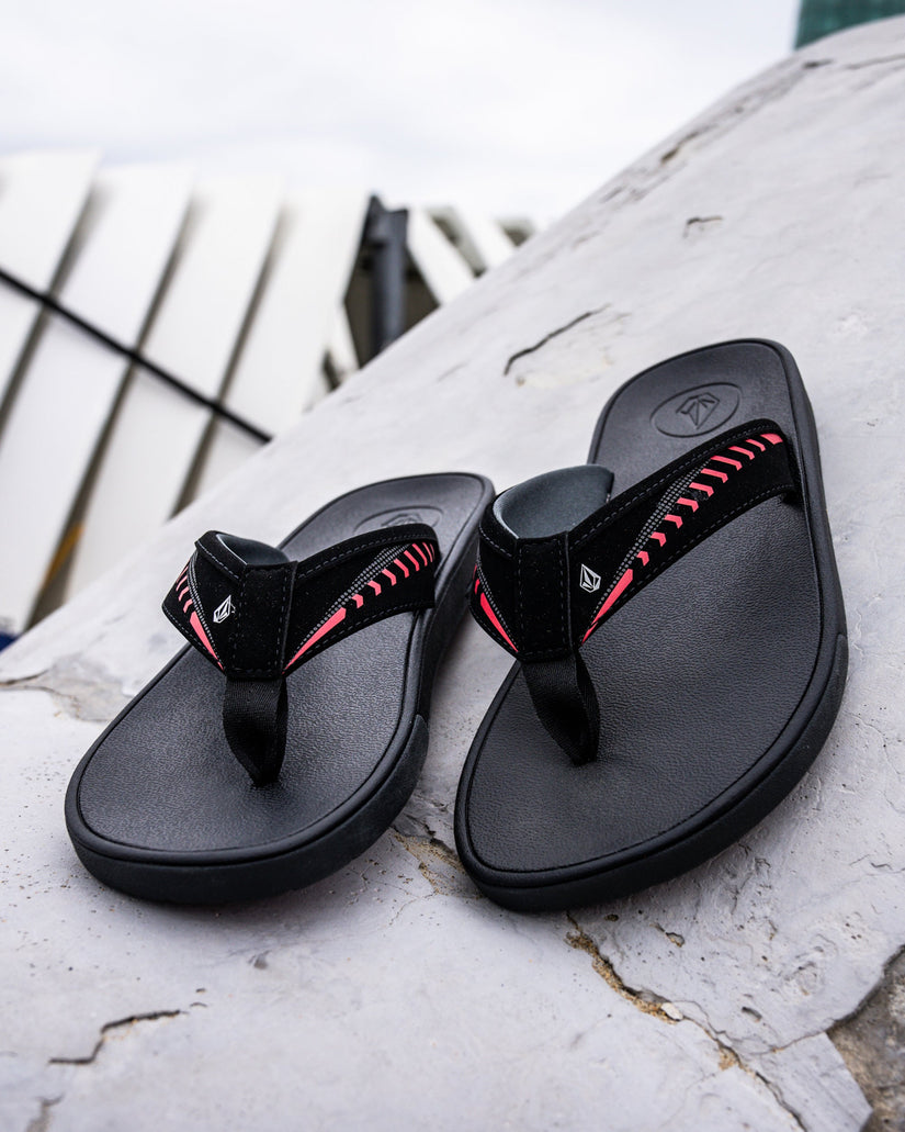 Jack Robinson Sandals - BLACK RED