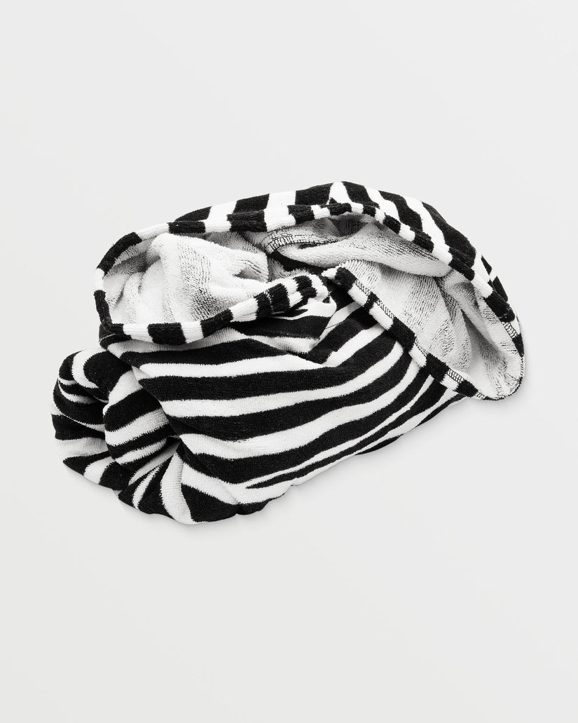 Hooded Changing Towel - WHITE BLACK