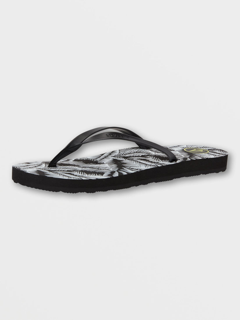 Color Me Spring Sandals - BLACK WHITE