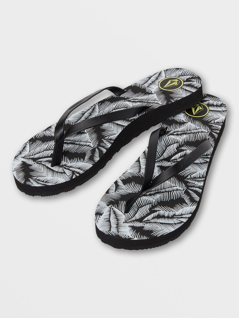 Color Me Spring Sandals - BLACK WHITE