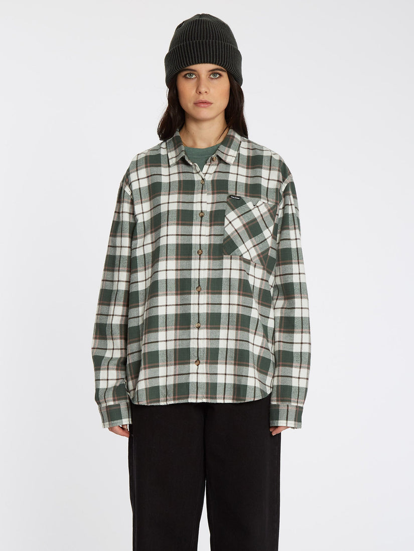 Plaid To Meet U Shirt - DARK PINE (B0512100_DPN) [F]