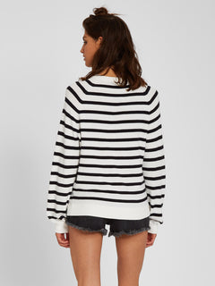 Over N Out Sweater - Black White (B0741909_BWH) [B]