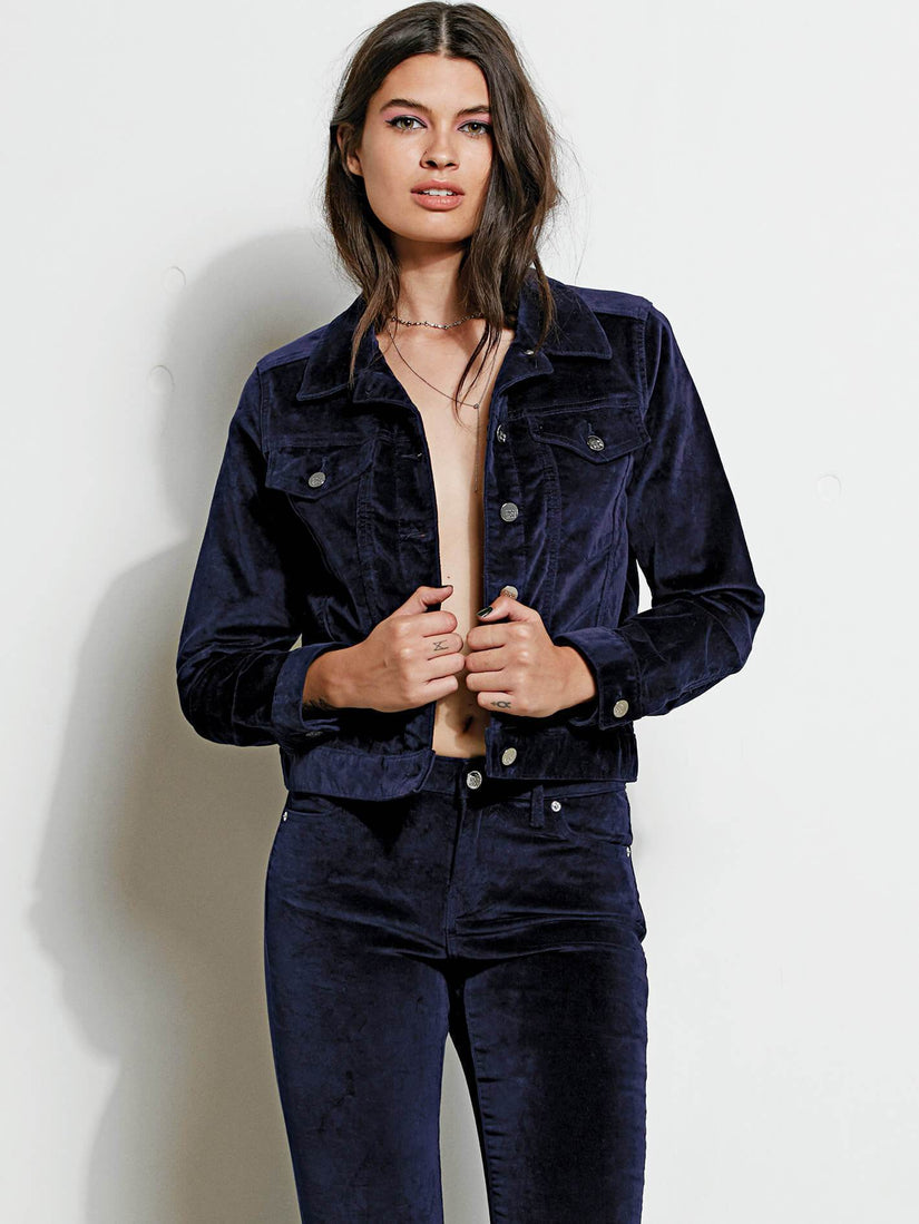 GMJ Velvet Jacket - Indigo