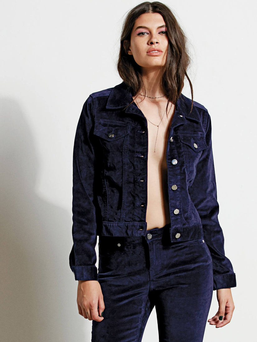 GMJ Velvet Jacket - Indigo