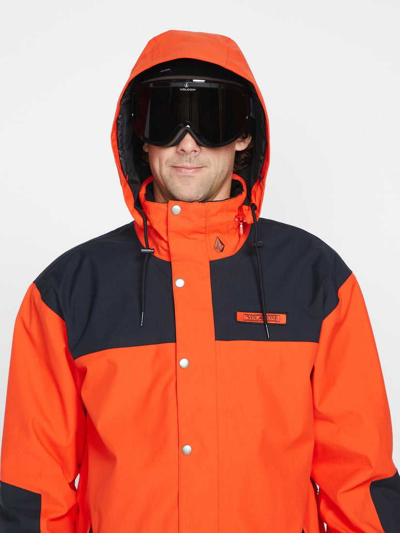 Longo Gore-Tex Jacket Orange Shock Volcom United Kingdom