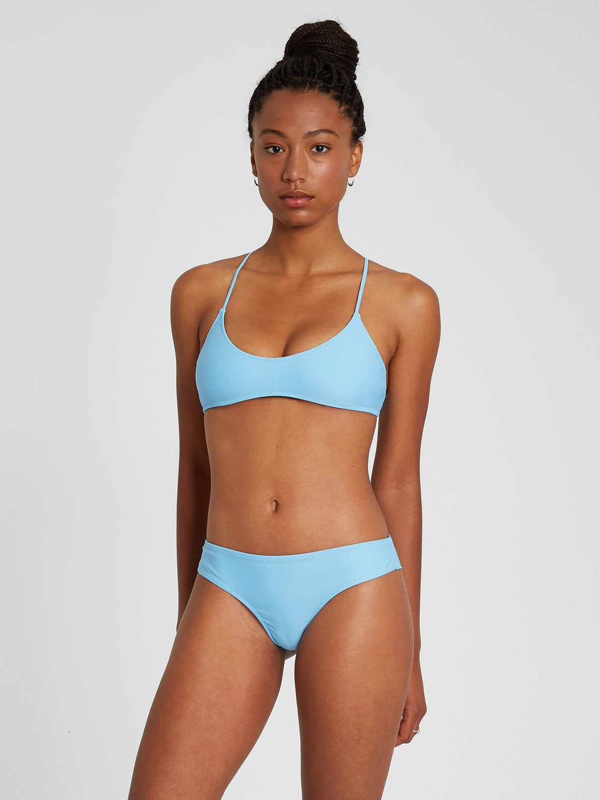 Simply Solid Scoop Bikini Top - Coastal Blue (O1012108_CBL) [F]
