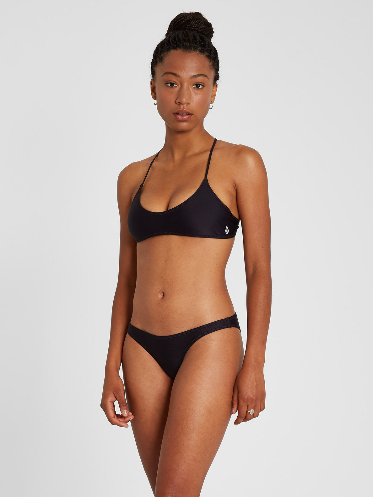 Simply Solid Skimpy Bikini Bottom - Black (O2312101_BLK) [B]